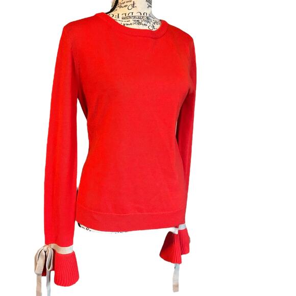 Tabula Rasa Size S Red 100% Merino Wool Sweater Coquette - Picture 1 of 5